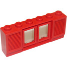 LEGO Classic Okno 1 x 6 x 2 s 2 Panes a Shutters Krátký ret