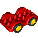 LEGO Duplo Auto s Black Kola a Yellow Hubcaps (11970 / 35026)