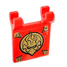 LEGO Vlajka 2 x 2 s Gold Chima Eagle Emblem a Gold Rohy Samolepka bez Flared Edge (2335)