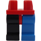 LEGO Boky s Pravá Black Noha a Levá Modrá Noha