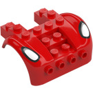 LEGO Mudgard Bonnet 6 x 6 x 2.3 (6 x 4) s Bílá Headlights (80481 / 84853)