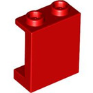 LEGO Red Panel 1 x 2 x 2 s bočními podpěrami, dutými čepy (35378 / 87552)