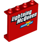 LEGO Panel 1 x 4 x 3 with 'Lightning McQueen' Piston Cup with Side Supports, Hollow Studs (33899)