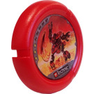 LEGO Technic Bionicle Zbraň Throwing Disk s Oheň, 3 Pips, Pochodeň logo (32171)