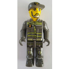 LEGO Res-Q worker with White Beard and Cap Minifigure