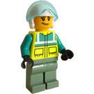 LEGO Rescue Helikoptéra Pilot s Eyelashes a Zvednutý Eyebrow Minifigurka