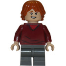 LEGO Ron Weasley s Tmavě červená Skokan a Šedá Nohy Minifigurka