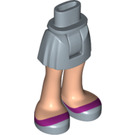 LEGO Boky s Basic Zakřivený Skirt s Sand Modrá Shoes s Magenta Stripe s tlustým pantem (23896 / 92820)
