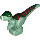 LEGO Dítě Raptor s Dark Green Zpět a Dark Red Pruhy (37829 / 78373)