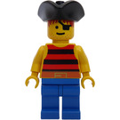LEGO Lebka Island Pirát s Red a Black Striped Košile Minifigurka