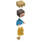 LEGO Steve s Perlově zlatá Nohy, Brnění a Helma Minifigurka