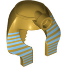 LEGO Minifig Mummy Headdress s Tenký Light Modrá Pruhy s vnitřním pevným kroužkem (30168 / 39883)