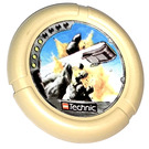 LEGO Technic Bionicle Zbraň Throwing Disc s Granite / Skála / kámen, 4 pips, flying Box hitting Skála / kámen (32171)