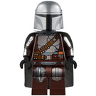 LEGO The Mandalorian s Plášť a Prostý Hlava s stříbrný Brnění Minifigurka