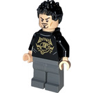 LEGO Tony Stark s Černá Košile s Gold Helma a Držák na krk Minifigurka