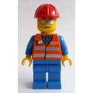 LEGO Vlak Worker s Orange Safety Vest a stříbrný Pruhy Minifigurka