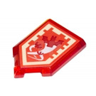 LEGO Tile 2 x 3 Pentagonal with Crimson Bat Power Shield (22385)
