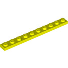 LEGO Vibrant Yellow Deska 1 x 10 (4477)