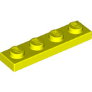 LEGO Vibrant Yellow Deska 1 x 4 (3710)