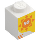 LEGO Kostka 1 x 1 s "50" a Sun (3005 / 103419)