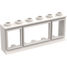 LEGO Classic Okno 1 x 6 x 2 s rozšířeným rtem a se sklem (645)