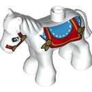 LEGO Duplo Foal s Modrá saddle a Red blanket a bridle (26390 / 37295)