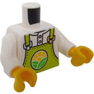 LEGO Minifig Trup Shirt s Lime Bib Overalls s City Farm logo (76382)