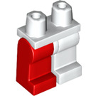 LEGO Minifigure Nohy s White Levá Noha a Red Pravá Noha (3815 / 73200)