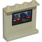 LEGO Panel 1 x 4 x 3 s inside Monster Truck na tv Samolepka s bočními podpěrami, dutými čepy (35323)