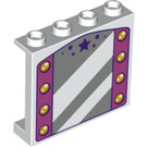 LEGO Panel 1 x 4 x 3 with Star mirror with lights up each side s bočními podpěrami, dutými čepy (35323 / 74612)