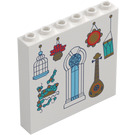 LEGO Panel 1 x 6 x 5 s Pták Cage, Guitar, a Okno (59349 / 105554)