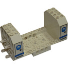 LEGO Letadlo Fuselage Angular Dno 6 x 12 x 5 s Doors na Modrá Proužek Vzor