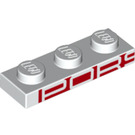 LEGO Deska 1 x 3 s reversed Red print to reveal 'PORS'  (3623 / 25078)