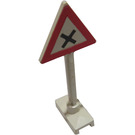 LEGO Dopravní značka Trojúhelník s Dangerous Intersection Sign (649 / 81294)