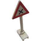 LEGO Road Sign Triangle s Dangerous Intersection Sign (649 / 81294)