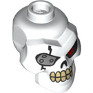 LEGO Kostra Hlava s Red Levá Eye a stříbrný Eyepatch (44941)