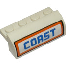 LEGO Sklon 2 x 4 x 1.3 Zakřivený s "COAST" Samolepka (6081)