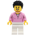 LEGO Žena v Bright Pink Košile Minifigurka