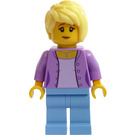 LEGO Žena v Medium Lavender Bunda Minifigurka