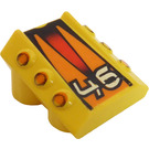 LEGO Kostka 2 x 2 s Flanges a Pistons s "46" a oranžový Pruhy (30603)