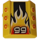 LEGO Kostka 2 x 2 s Flanges a Pistons s '99' a Flames (30603)