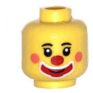 LEGO Clown Hlava s Červená Cheeks (Zapuštěný pevný cvoček) (3274)