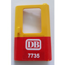 LEGO Dveře 1 x 4 x 5 Vlak Pravá s Red Dno Polovina a DB 7735 Samolepka (4182)