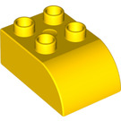 LEGO Duplo Kostka 2 x 3 s Zakřivená Rohí část (2302)