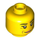 LEGO Female Hlava s Smile (Zapuštěný masivní čep) (3626 / 101367)