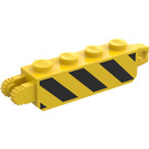 LEGO Závěs Kostka 1 x 4 Zamykání Dvojitý s Black Pruhy (30387)