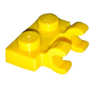 LEGO Yellow Plate 1 x 2 with Horizontal Clips (Open 'O' Clips) (49563 / 60470)