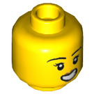 LEGO Policie Officer Minifigure Hlava (Zapuštěný masivní čep) (3626 / 66156)