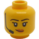 LEGO Referee Hlava s Sluchátka (Zapuštěný pevný cvoček) (3626)