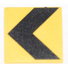 LEGO Roadsign Clip-na 2 x 2 Náměstí s Black Chevron s Open 'U' Clip (15210)